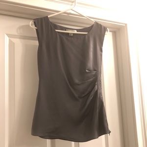Banana republic gray silk sleeveless top.